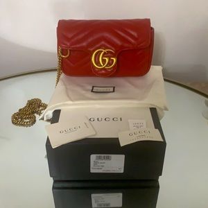 *** SOLD ***
GUCCI GG Marmont Leather Super Mini Bag